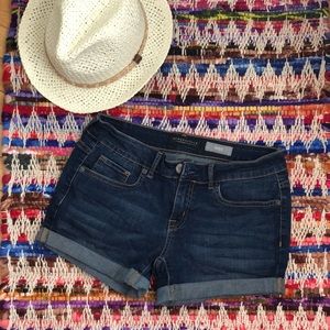 Dark wash jean shorts